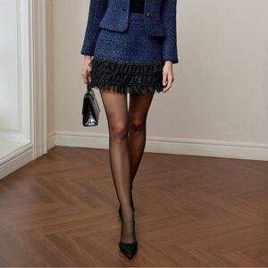 Tweed Ruffle Skirt